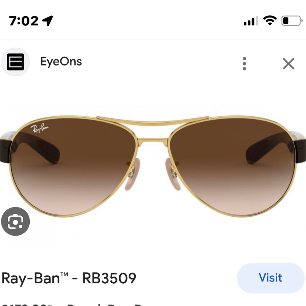 Ray Ban 3509, Good Condition, includes brown sunglass case